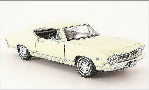 Chevrolet Chevelle SS 1/24 Welly 396 beige 1968 modellautos
