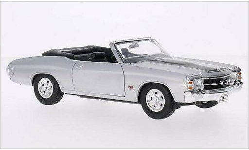 Chevrolet Chevelle Convertible 1/24 Welly SS 454 Cabrio grau/schwarz 1971 modellautos