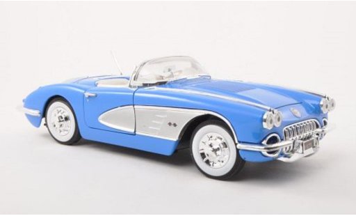 Chevrolet Corvette Convertible 1/18 Motormax C1 C1 blau/grau 1958 modellautos