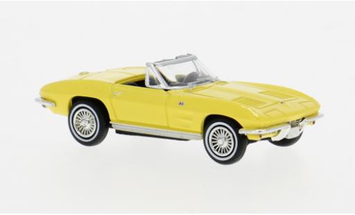Chevrolet Corvette 1/87 Brekina C2 Cabrio gelb 1962 1:87 modellautos