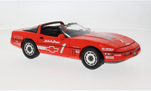 Modellautos Chevrolet Corvette (C4) rot/silber 1988 Malcolm 1/18 Greenlight