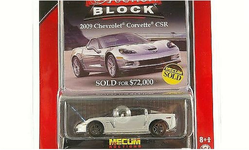 Chevrolet Corvette Coupe 1/64 Greenlight C6 CSR grau mit schwarzen Streifen 2009 modellautos