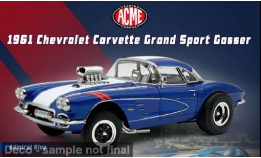 Chevrolet Corvette 1/18 ACME Grand Sport Gasser blau/weiss 1961 1:18 modellautos