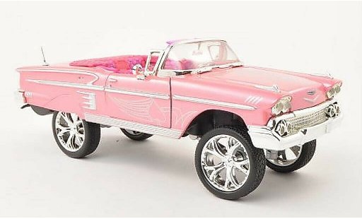 Chevrolet Impala lowrider 1/24 Motormax High Rider pink mit Dekor 1958 modellautos