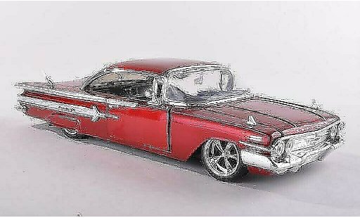 Chevrolet Impala Sedan 1/24 Jada Toys rot 1960 modellautos