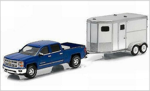 Chevrolet Silverado pickup 1/64 Greenlight 1500 LTZ mettalic blau 2015 modellautos