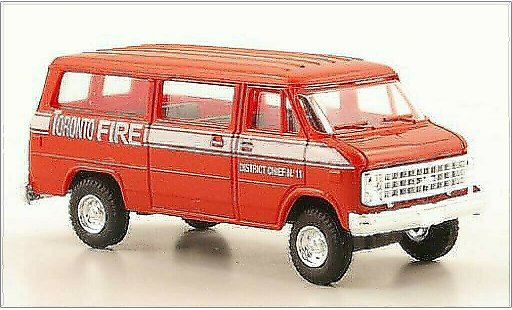 Chevrolet Van pompiers 1/87 Trident Toronto Fire Service modellautos
