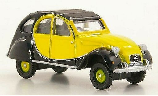 Citroen 2CV Charleston 1/76 Oxford gelb/schwarz RHD 1963 modellautos