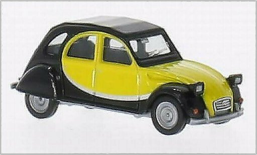 Citroen 2CV Charleston 1/87 Herpa schwarz/gelb modellautos