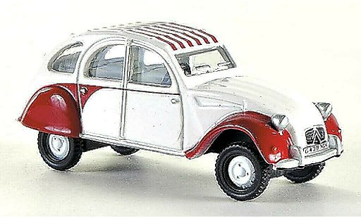 Citroen 2CV Dolly 1/76 Oxford weiss/rot RHD modellautos