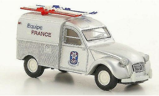 Citroen 2CV Fourgonnette 1/87 Brekina Fourgonette Equipe de France X. Olympische Winterspiele Grenoble 1968 modellautos