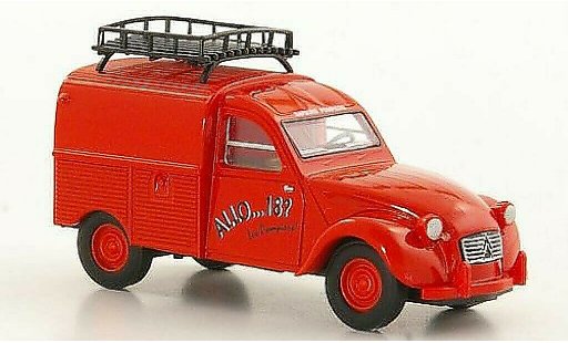 Citroen 2CV pompiers 1/87 Brekina Fourgonette Feuerwehr Feuerwehr modellautos