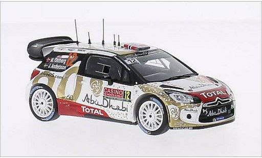 DS Automobiles DS3 WRC 1/43 Spark No.12 Citroen Total Abu Dhabi WRT Total Rallye Monte-Carlo 2015 /J.Andersson modellautos