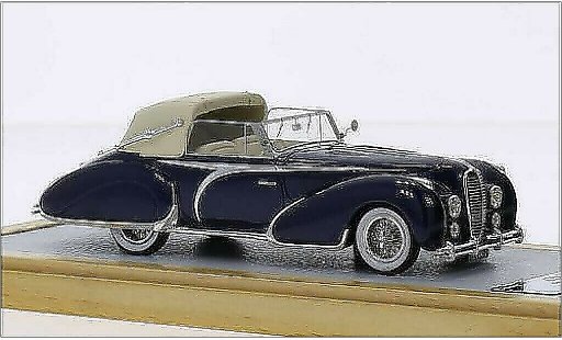 Delahaye 135 Cabriolet 1/43 Chromes Cabrio Figoni Falaschi blau RHD 1948 modellautos