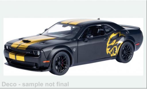 Modellautos Dodge Challenger SRT Hellcat Widebody schwarz/gold 2018 1/24 Motormax
