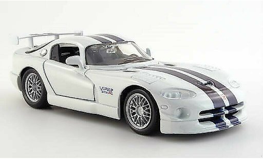 Dodge Viper Roadster 1/24 Maisto GT 2 weiss mit blaun Streifen modellautos