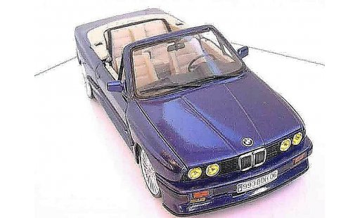 Bmw 325 Cabriolet 1/18 Autoart E30 i e30 blau metallized swap moteur m3 interieur cuir beige modellautos