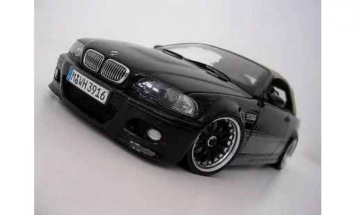 Bmw M3 Cabriolet 1/18 Kyosho E46 schwarz jantes bbs modellautos