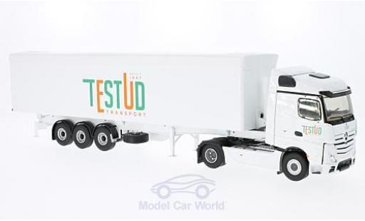 Mercedes Actros 1/43 Eligor 2 Streamspace weiss Testud Transport ohne Vitrine modellautos