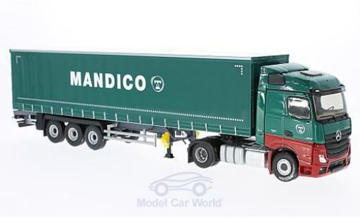 Mercedes Actros 1/43 Eligor 2 Tautliner grün Transports Mandico ohne Vitrine modellautos