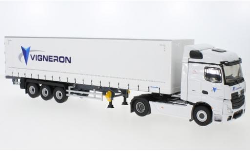 Mercedes Actros 1/43 Eligor 5 Vigneron Gardinenplanen-Sattelzug modellautos