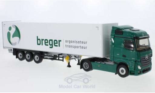 Mercedes Actros 1/43 Eligor 2 Streamspace Breger Gardinenplanen-Sattelzug modellautos