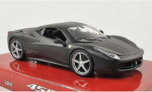 Ferrari 458 Italia 1/24 Hot Wheels matt-schwarz modellautos