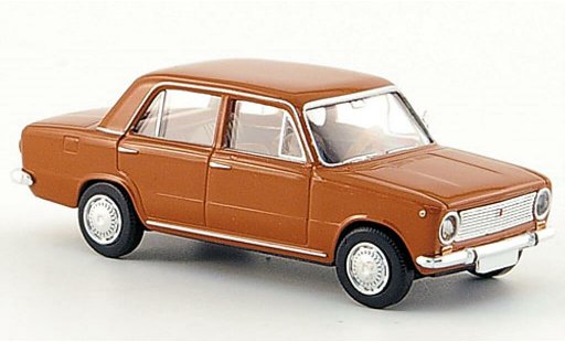 Fiat 124 Limousine 1/87 Brekina braun modellautos