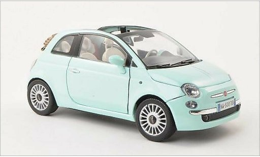 Fiat 500 C 1/18 Motormax Cabrio t&Atilde;&frac14;rkis modellautos