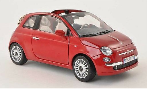 Fiat 500 C 1/18 Motormax Cabrio rot modellautos