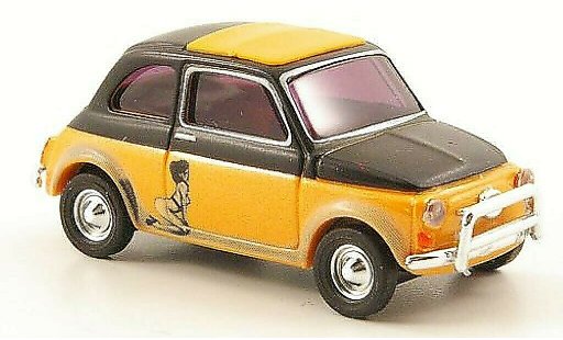 Fiat 500 Classique 1/87 Busch Illusion orange/schwarz modellautos