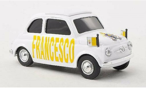 Fiat 500 Classique 1/43 Brumm Papa Francesco modellautos