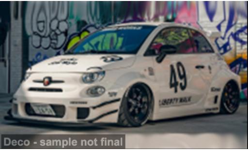 Fiat 595 1/18 Solido Abarth LB-Works weiss/Dekor 1:18 modellautos