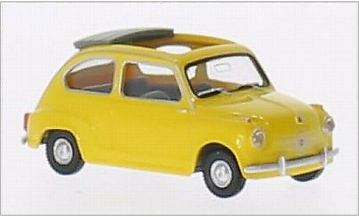 Fiat 600 Berlina 1/87 Wiking gelb modellautos