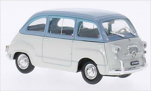 Fiat 600 Multipla 1/43 Brumm D grau/blau 1960 modellautos