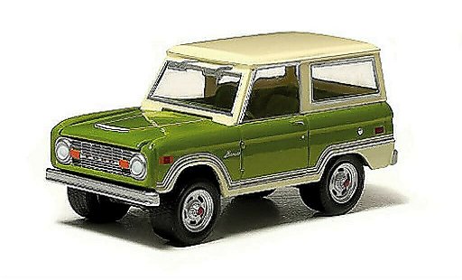 Ford Bronco Wagon 1/64 Greenlight Ranger gr&Atilde;&frac14;n/beige 1974 modellautos