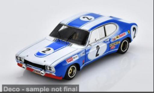 Modellautos Ford Capri RS 2600 weiss/blau 24h Spa Francorchamps 1972 #2 H-J.Stuck/J.Mass 1/43 Spark