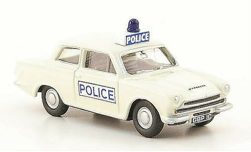Ford Cortina Police 1/76 Oxford MKI weiss modellautos