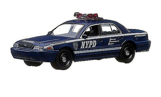 Ford Crown Police Interceptor 1/64 Greenlight Victoria NYPD Auxiliary - New York Department Polizei (USA) modellautos