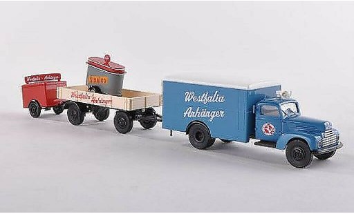 Ford FK FK 3500 1/87 Brekina Werbezug mit zwei Anhanger Westfalia Anhanger modellautos