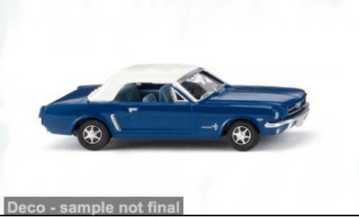 Modellautos Ford Mustang Cabriolet blau/weiss 1964 1/87 Wiking