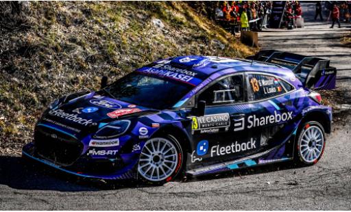 Ford Puma 1/18 IXO Rally1 Rallye Monte Carlo 2026 #13 G.Munster/L.Louka 1:18 modellautos