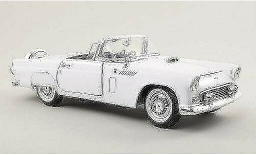 Ford Thunderbird Two-Seater 1/18 Motormax Cabrio weiss 1956 modellautos
