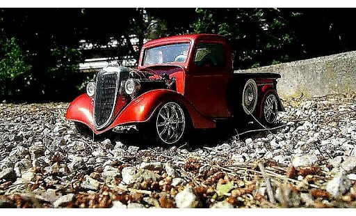 Ford 1934 Hot Rod 1/18 Solido rot moteur prepare modellautos