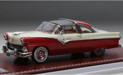 Ford Fairlane 1/43 GIM   Great Iconic Models GIM - Great Iconic Models Crown Victoria mettalic rouge/blanche 1955 modellautos