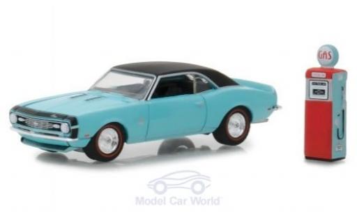 Modellautos Chevrolet Camaro SS 1/64 Greenlight SS mettalic blau/schwarz 1968 mit Zapfsäule Chevrolet Camaro SS 1/64 Greenlight SS mettalic blau/schwarz 1968 mit Zapfsäule modellautos