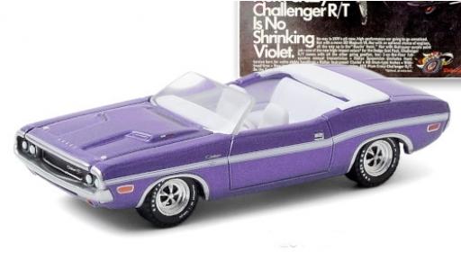 Modellautos Dodge Challenger 1/64 Greenlight R/T HEMI Cabrio mettalic lila/weiss 1970 Dodge Challenger 1/64 Greenlight R/T HEMI Cabrio mettalic lila/weiss 1970 modellautos