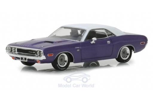Modellautos Dodge Challenger 1/43 Greenlight R/T mettalic violett/weiss Graveyard Carz 1970 Dodge Challenger 1/43 Greenlight R/T mettalic violett/weiss Graveyard Carz 1970 modellautos