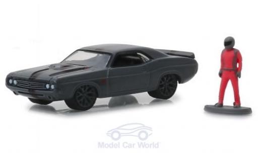 Modellautos Dodge Challenger 1/64 Greenlight Shakedown Tribute grau 1971 mit Figur Dodge Challenger 1/64 Greenlight Shakedown Tribute grau 1971 mit Figur modellautos