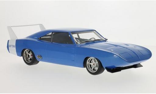 Modellautos Dodge Charger 1/18 Greenlight Daytona Custom mettalic blau/weiss 1969 les portes et capos fermé Dodge Charger 1/18 Greenlight Daytona Custom mettalic blau/weiss 1969 les portes et capos fermé modellautos